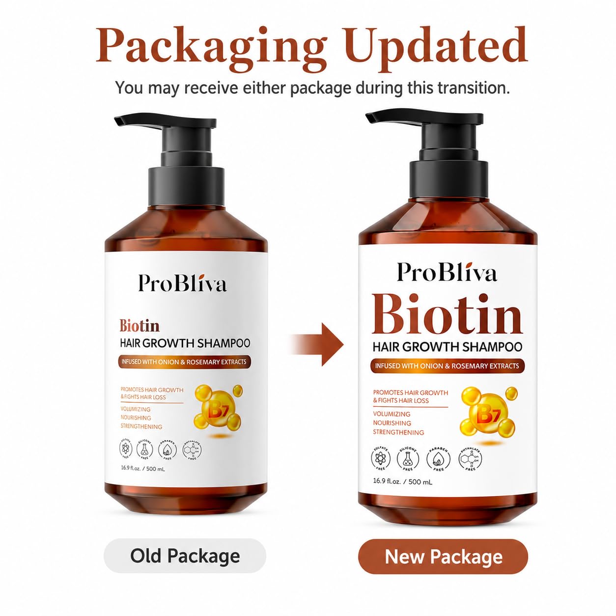 ProBliva Biotin Shampoo and Onion Conditioner Set for Thinning Hair