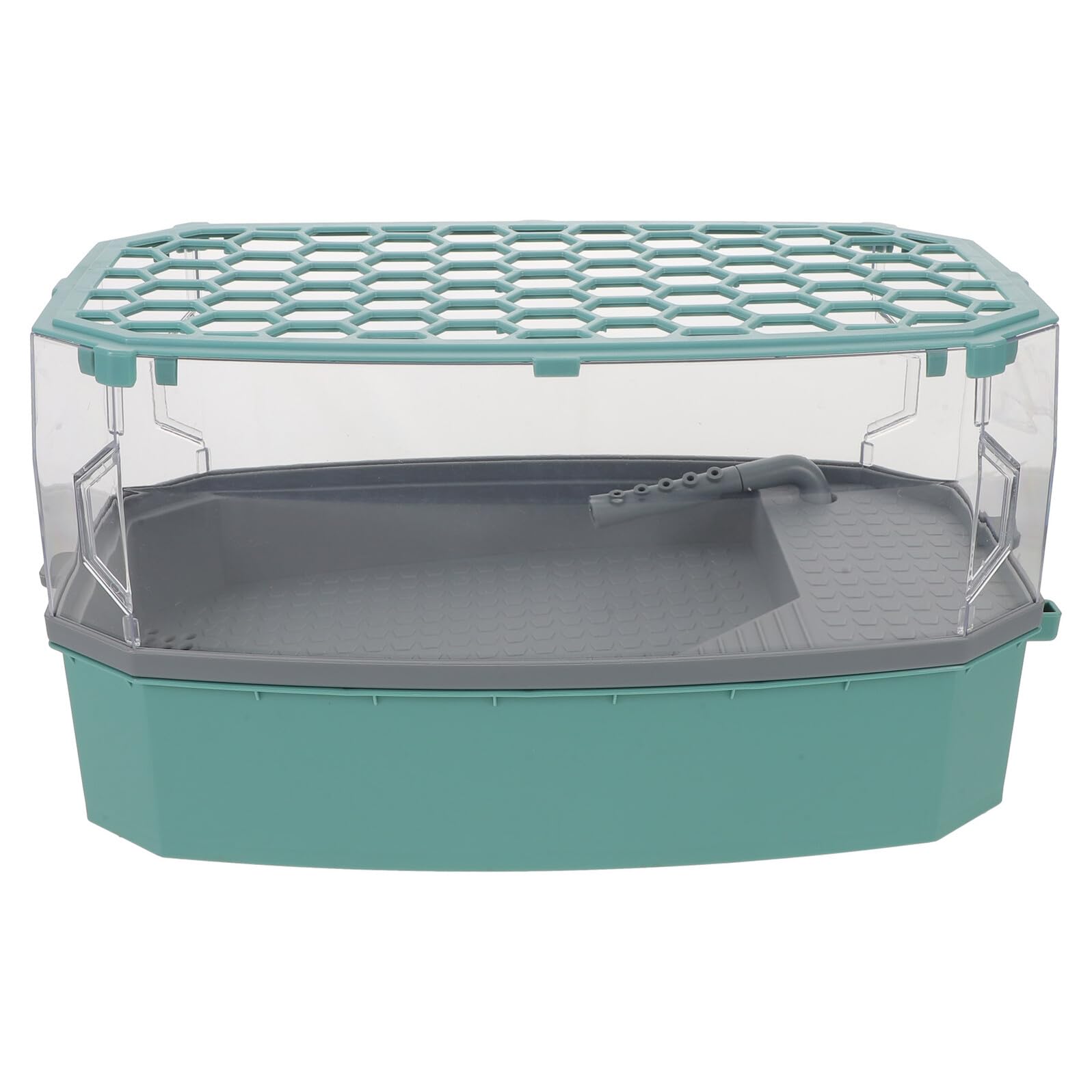 TOYANDONA Terrarium pour Tortues Mini avec Couvercle Anti-Évasion Aquarium Écologique Bleu Petit Format avec Plateforme de Bain de Soleil Habitat pour Tortues D’Eau Douce pour