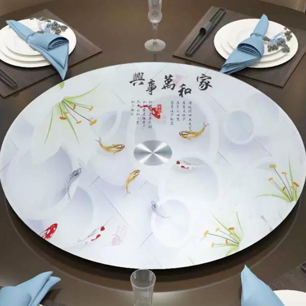 Plateau Tournant En Verre Transparent Lazy Susan Plateau Rond Rotatif
