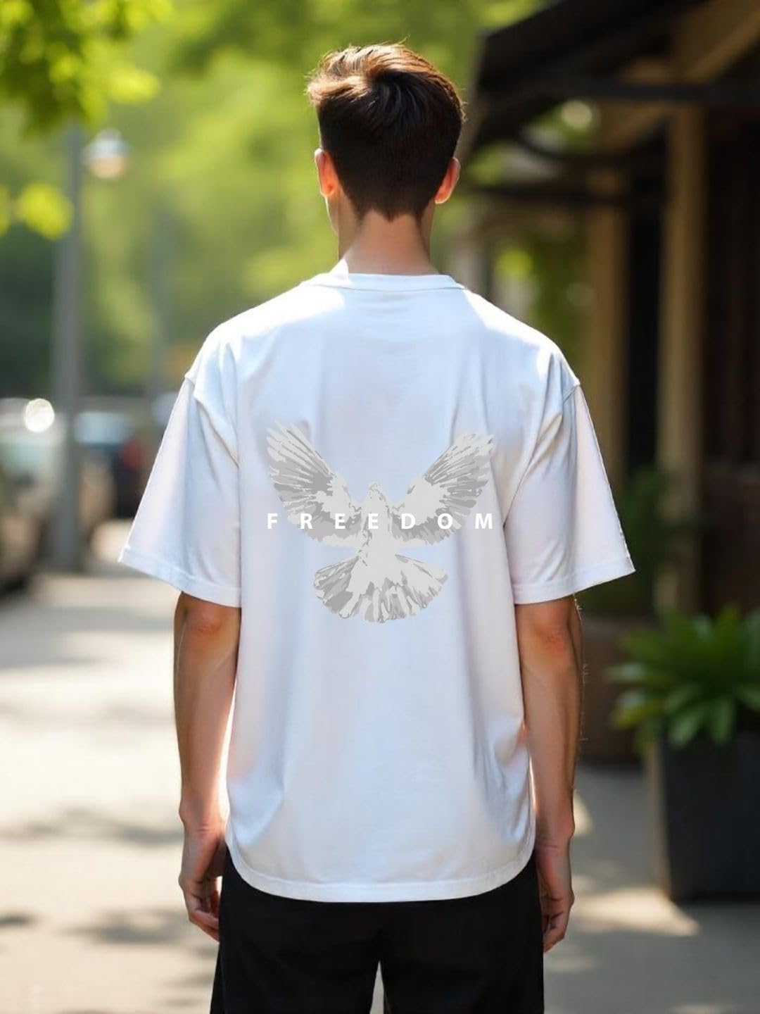 NOBERO - Camiseta de algodón con estampado gráfico para hombre