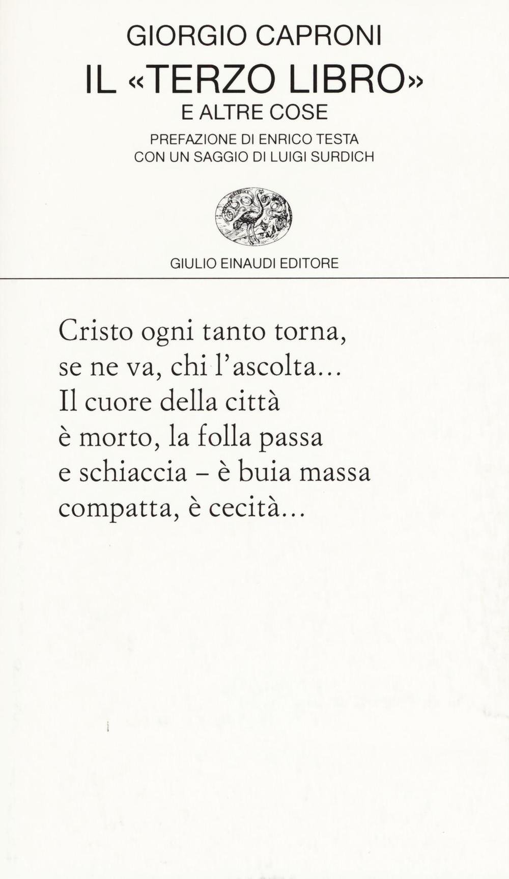 Il «Terzo libro» e altre cose (Collezione di poesia)