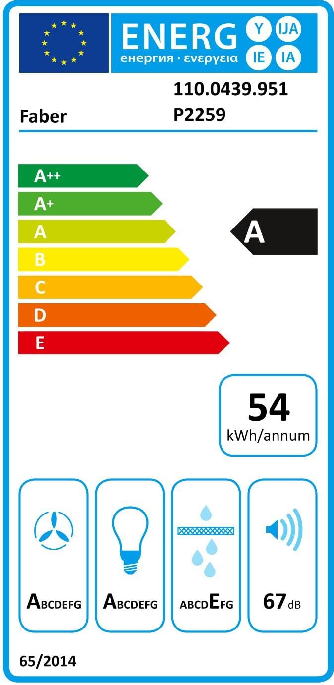 Faber Cooker Hood Energy Label