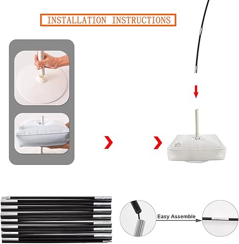 Miniatura 5 de Kit de arco de globos, soporte de arco de globos con base, guirnalda de globos ajustable de 9 pies de alto y 10 pies de ancho, para boda, baby