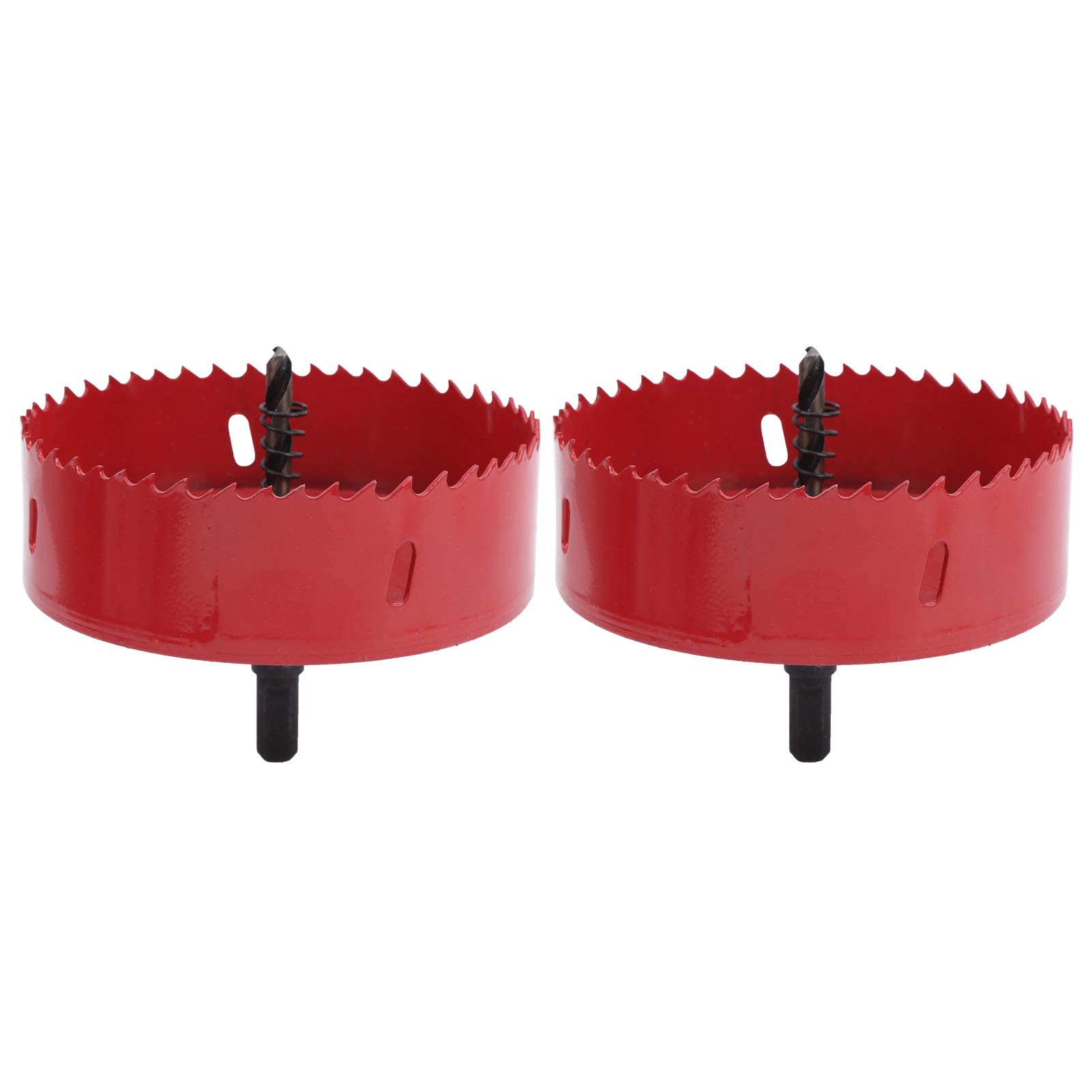 2 zestawy otwornica, zestaw otwornic, bimetalowy zestaw otwornic do płyty aluminiowej Otwór z blachy żelaznej z PVC, otwarty na deskę do cięcia metalu, plastiku, płyty pilśniowej, drewna(95mm)