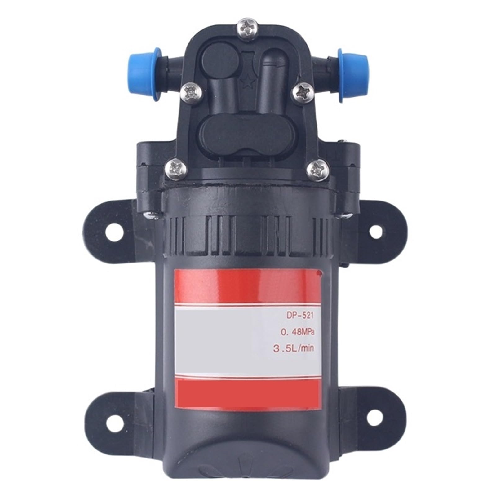 Water Pump DC 12V 70PSI 3.5L/Min Agricultural Electric Black Micro High Pressure Diaphragm Sprayer Car Wash Smooth Operation Flow Steady Reliable