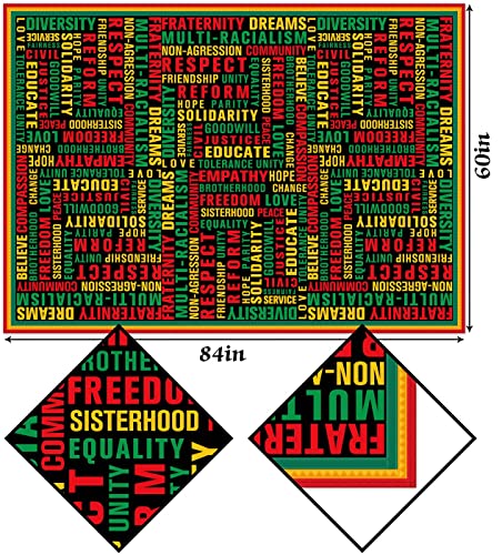 Hafangry Juneteenth Tablecloth African American Heritage Black History Month Festival Holiday Afro Party Decoration Kitchen Dining Room Home Table Cover Decor-60×84Inch #TOP2