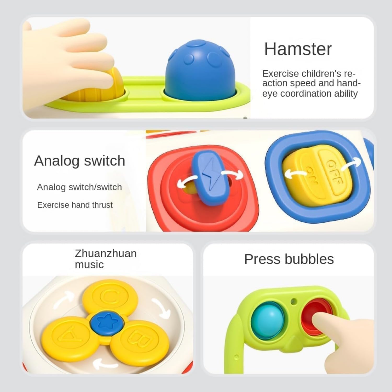 Netora 10 in 1 Busy Cube for 18+ Months Toddlers 8 Sided Montessori Sensory Activity Cube Fine Motor Skills Learning Travel Fidget Toy for Airplane Car Seat Gift for Boys Girls 1