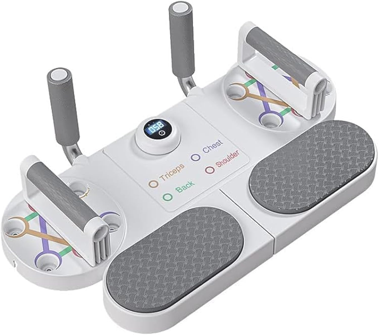 Plank Board Core Trainer, Multifunctional Portable Home Workout Equipment Folding Push-up Support Muscle Exercise Tricep Pulley System Arm Strength Gym, Stable Support Plank Trainer Adjustable Width.