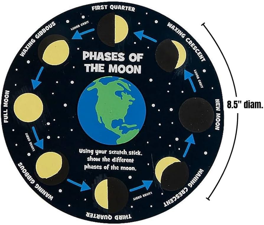 Amazon.com: Fun Express Magic Scratch Moon Phases – Educational