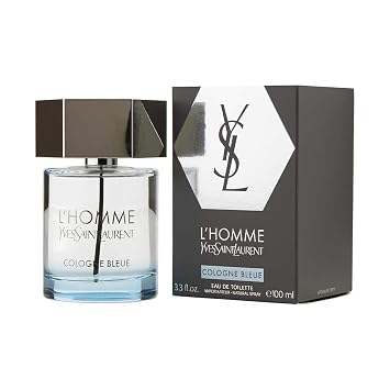YVES SAINT LAURENT Lhomme Cologne Bleue For Men Eau De Toilette Spray, Multicolor, aromatic aquatic, 3.3 Fl Oz