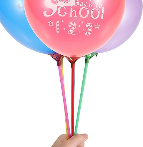 Miniatura 9 de Palitos de globo con tazas 100 juegos de globos de plástico para cumpleaños, bodas, festivales, eventos, Navidad, 2023, decoración de fiesta de Año
