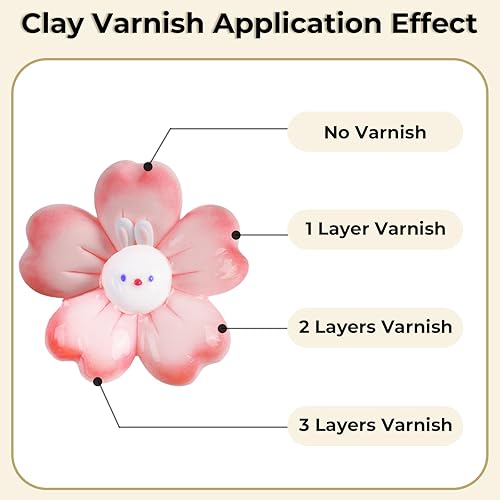 Miniatura 7 de Nicpro Barniz grande de arcilla seca al aire (8.45 onzas, 8.5 fl oz), sellador de esmalte de arcilla seca al aire para cerámica, arcilla seca al
