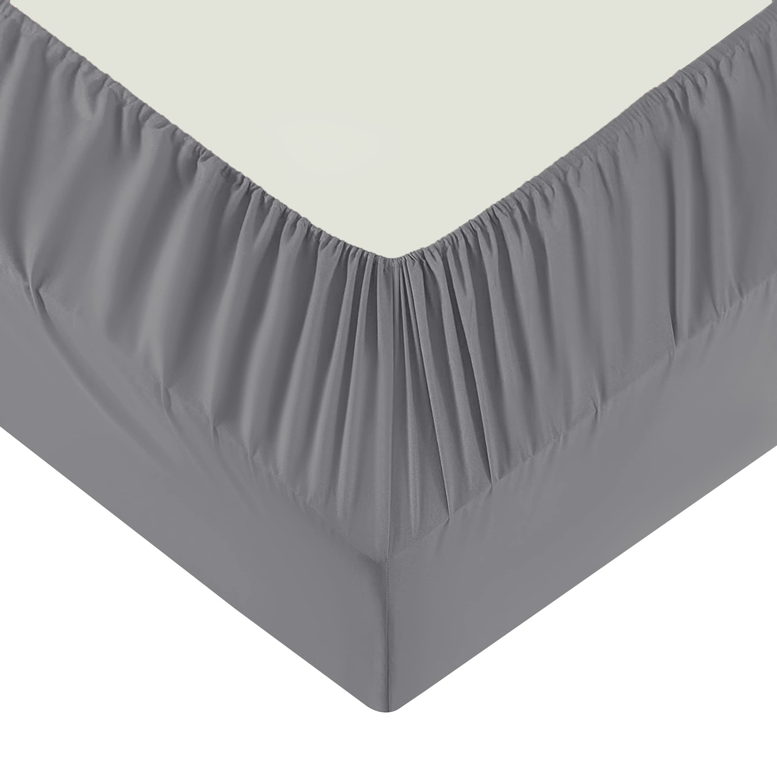 Moonlight Bedding Double Fitted Sheet - 25cm Deep Pockets Ultra Soft Brushed Microfiber Gr...