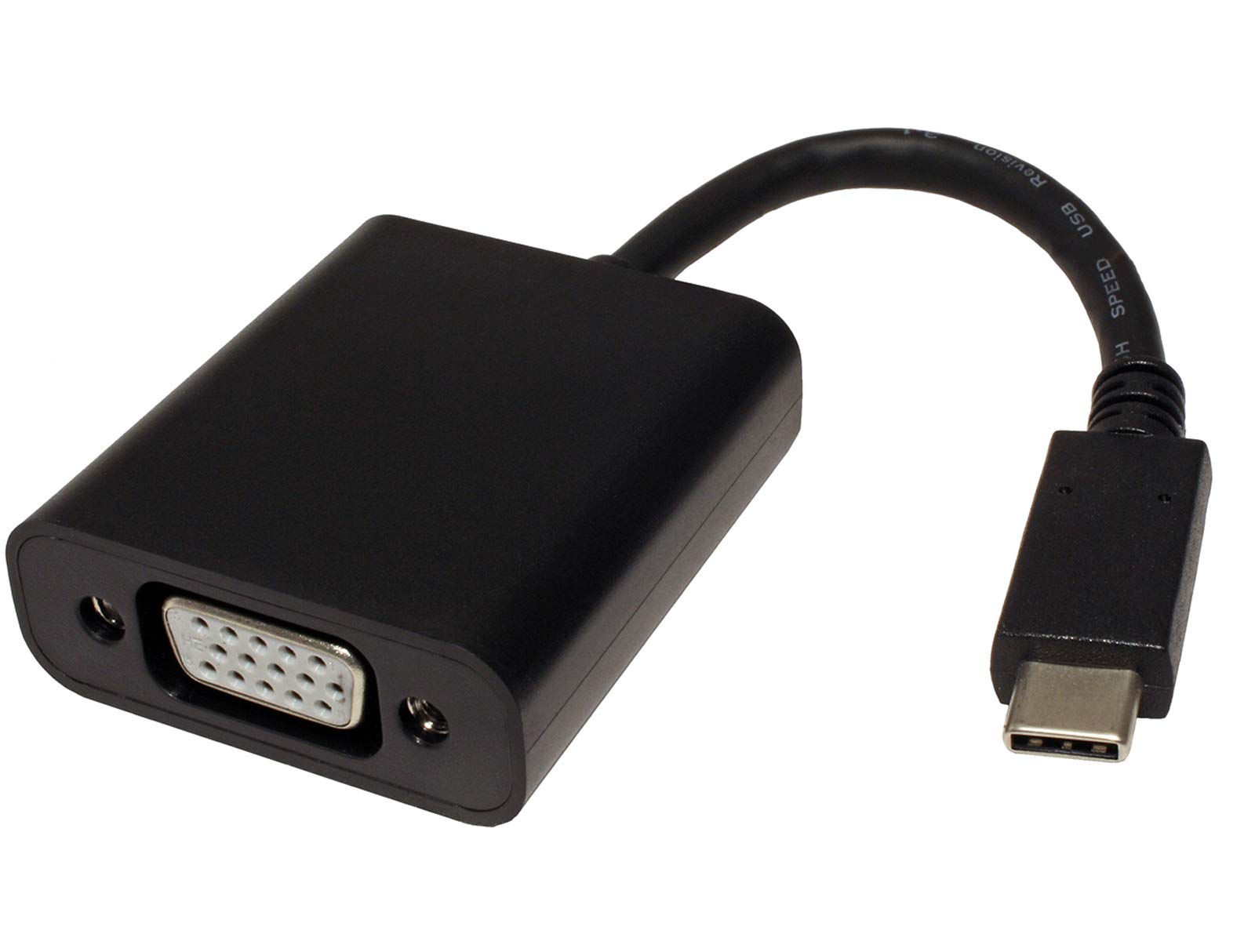 Value 12993200 Display Adapter, USB Tipo C a VGA Nero