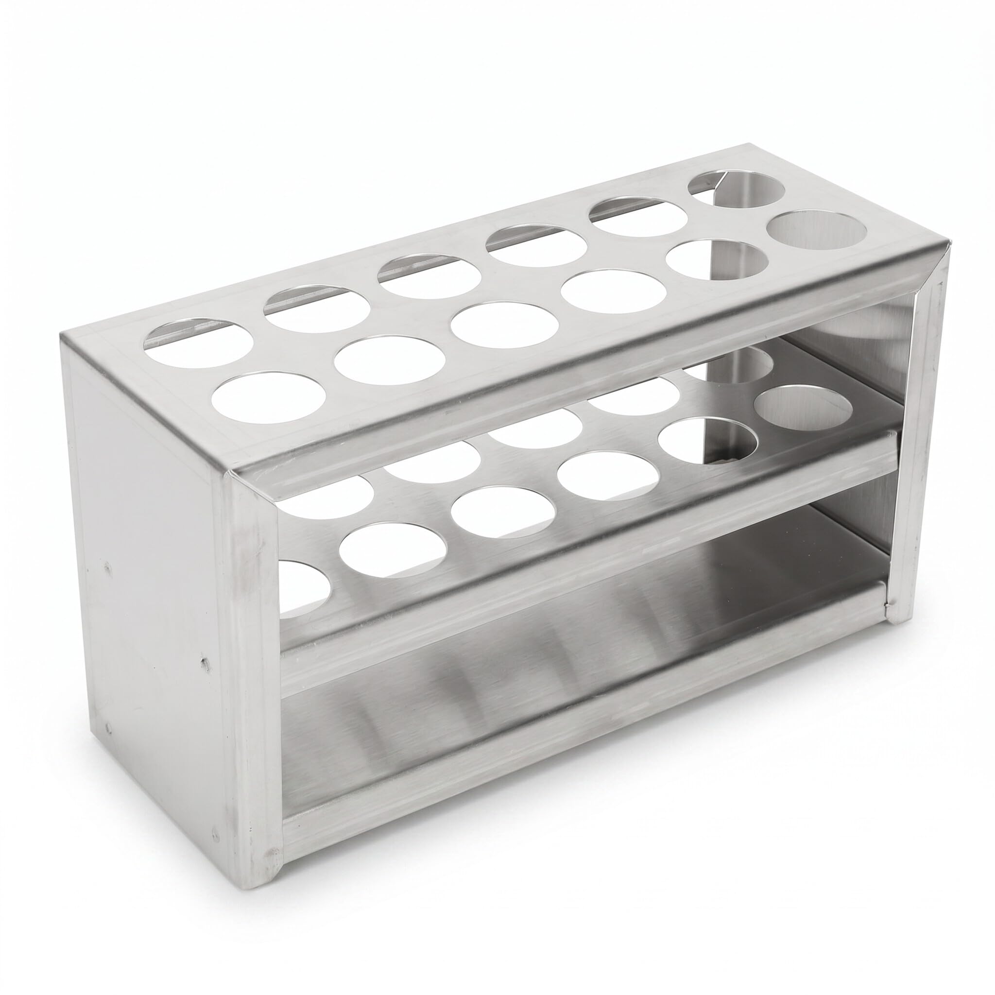 Support de Seringue, Support de Tubes à Essai en Métal, Amovible pour Tubes à Centrifuger, 12 Trous de 0,75 Po, de Robuste à 3 Niveaux en Acier Inoxydable
