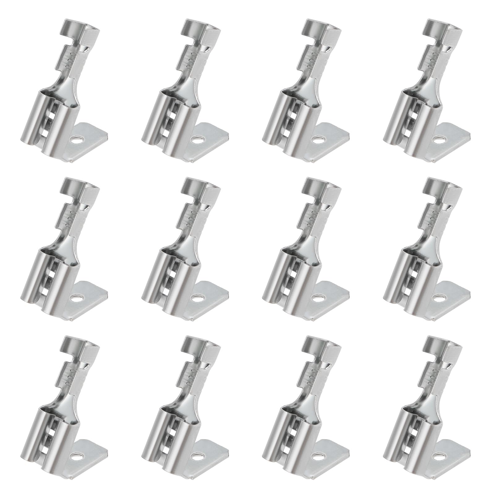 VGOL 50pcs 6.35mm Wire Connectors Brass Flat Plugs Wire Crimping Terminals Cross Sectional Area 1.0-2.5mm ² for Automotive Parts Home Appliances