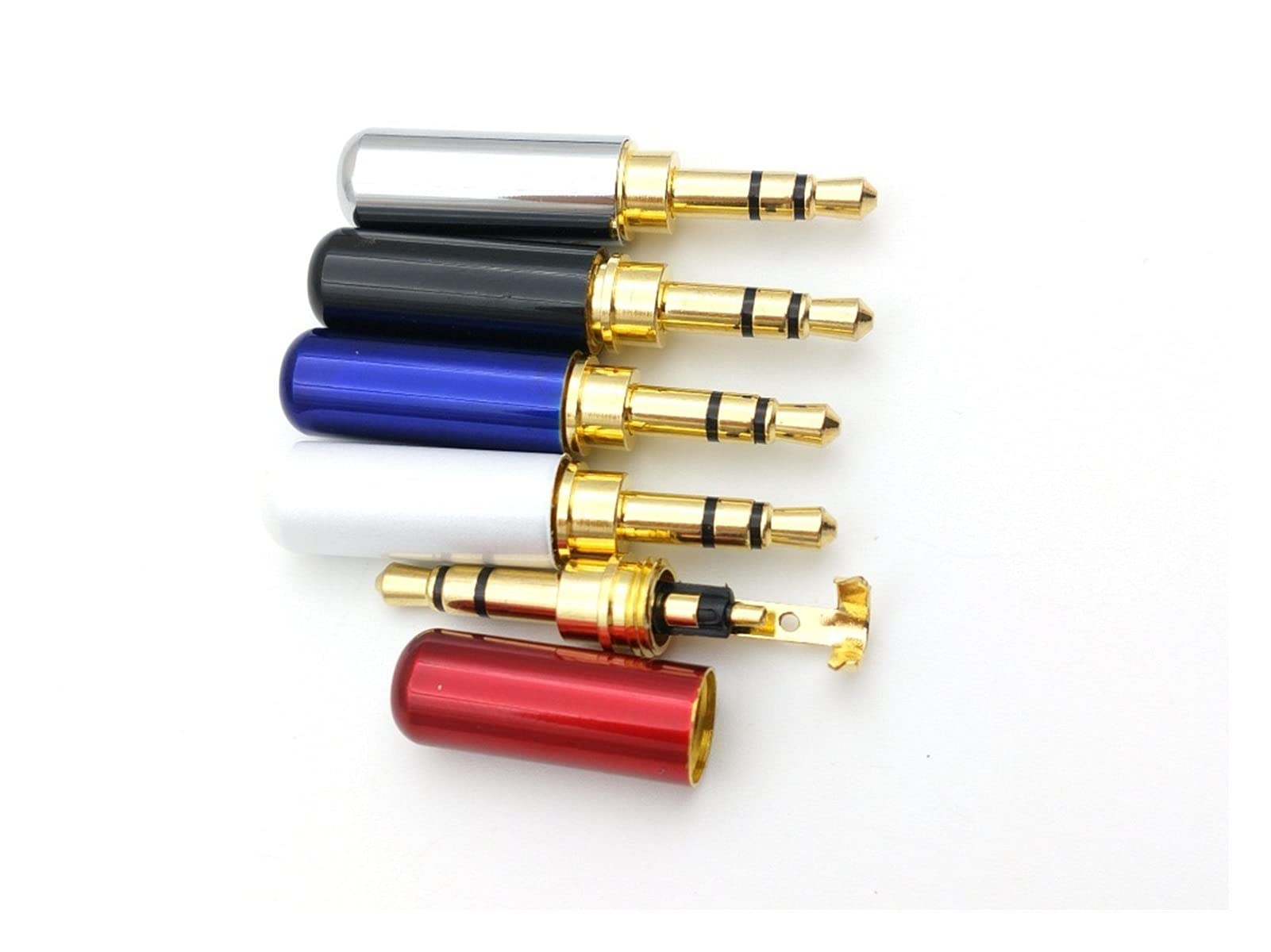 Nouveau 100 pièces 3.5mm stéréo 3 pôles mâle réparation écouteurs Jackcircular connecteur 3 5mm Jack connecteur