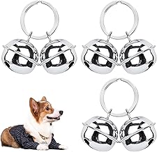 3 Pcs Cat Bells For Collars Loud Dog Bells Collar Round Handmade Copper Pendant Bells Brass Bells Cat Collar With Bell Loud Dog Bells Key Rings Pendant Bells For Dogs Cats Harness Training