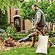IGNPION Universeller Laub-Vakuum-Gebläsebeutel mit Schulter, 90 l großes Fassungsvermögen, Gartenlaubsammelbeutel, passend für die meisten Laubsauger, Laubmulcher, Ersatztasche mit Reißverschluss für