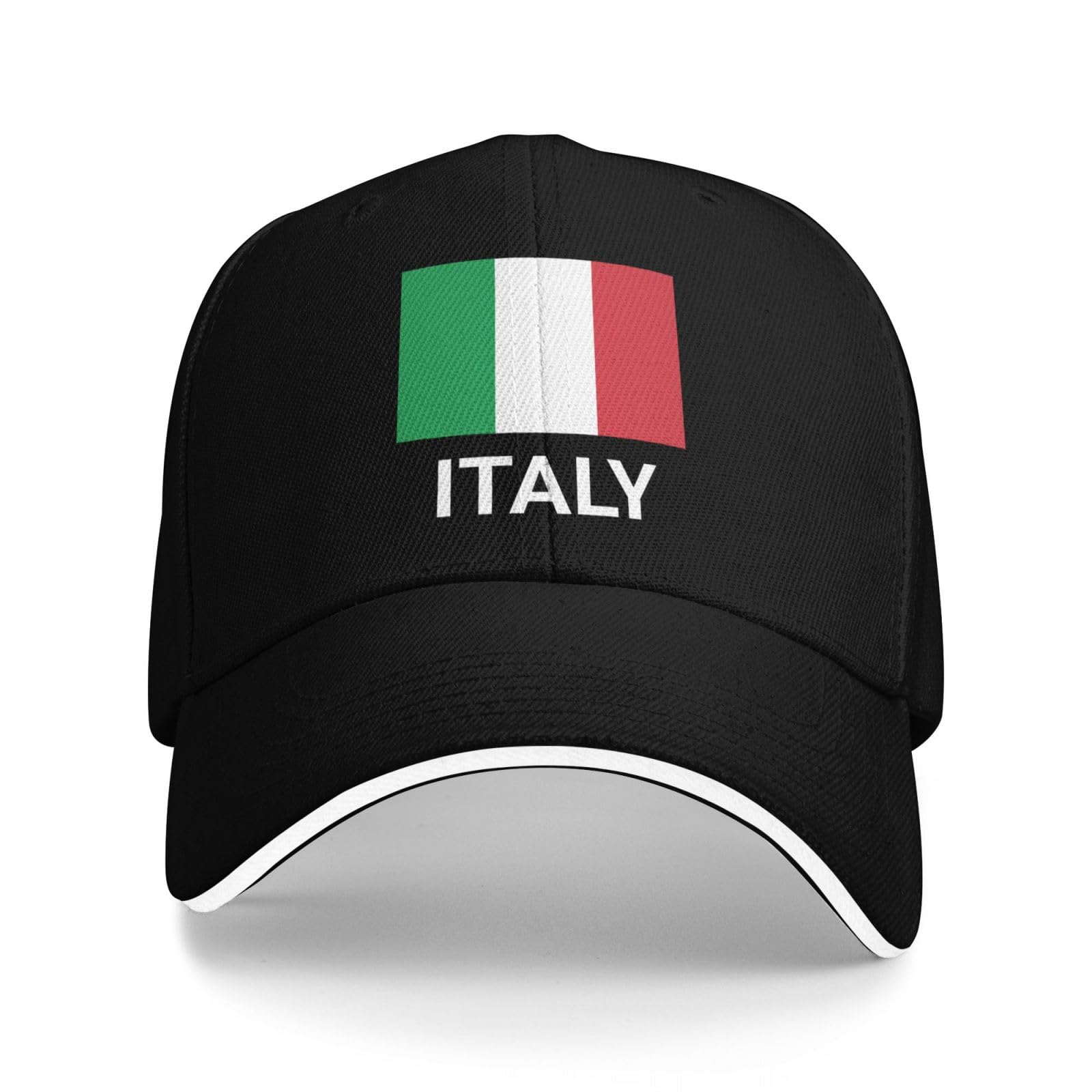 Support Italy Flag Hat Italian Caps for Men Women I Stand with Italy Baseball Cap Trucker Hats Black