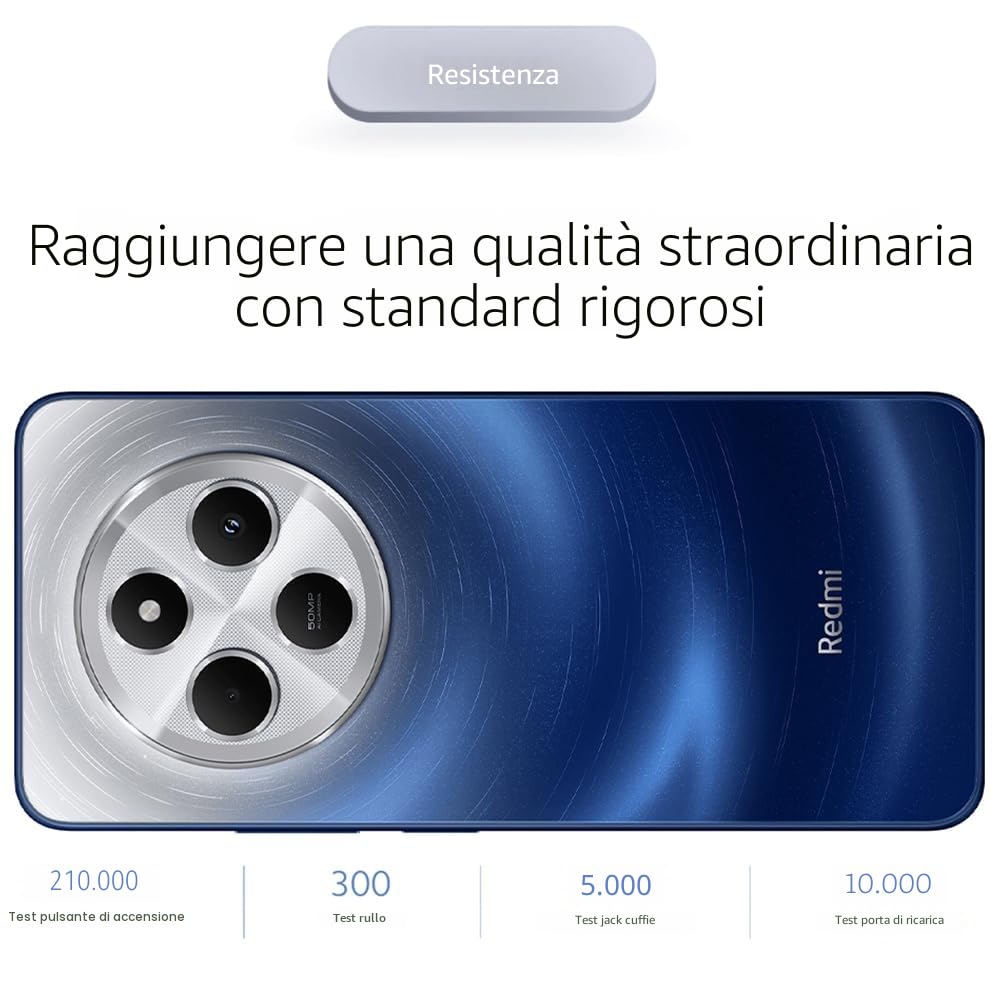 XIAOMI Redmi 14C NFC Cellulare 120Hz 6.88", Smartphone 8+256GB Sans con Processore Helio G81 Ultra e Doppia Fotocamera da 50MP AI 5160mAh Batteria fino a 22 ore di riproduzione video(Version EU Blu)