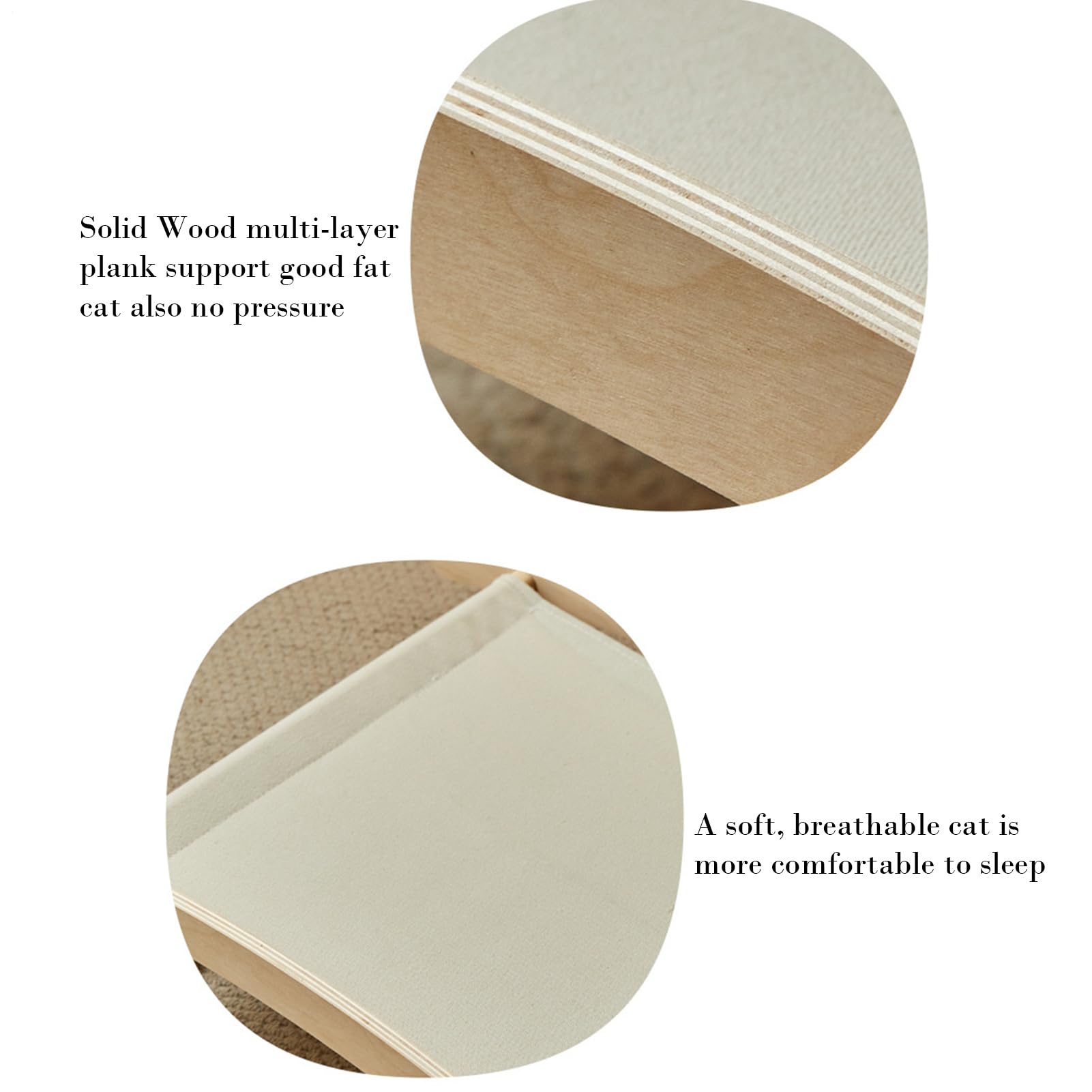Cama Elevada para Mascotas | Asiento Tumbona Lavable y Moderno - para Mascotas De Madera Desmontable 50.5 X 41.5 X 15.8 Cm | para Gatos Perros Cachorros Y Hogar En Rincon
