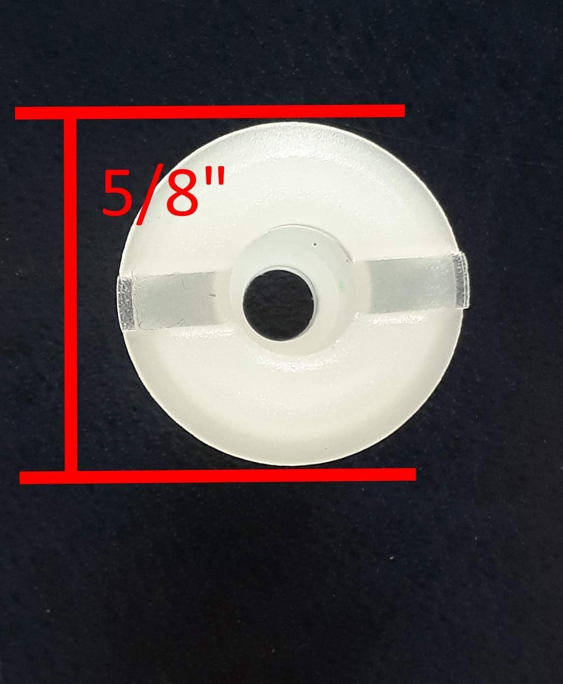 Horizontal Blinds Plastic Bottom Rail Ladder Cord Button Plug 9/32"- Milky Color (18)