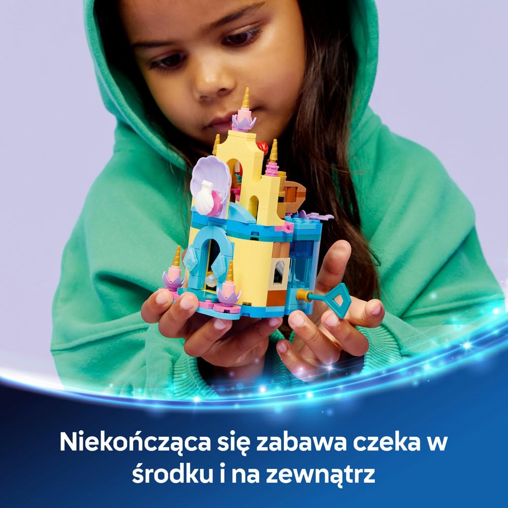 LEGO ǀ Disney Princess Magiczny minipałac Arielki, zabawka dla dziewczynek i chłopców w wieku od 5 lat, trzy postacie z filmu Mała Syrenka, mała zabawka i pomysł na prezent dla dzieci 43285