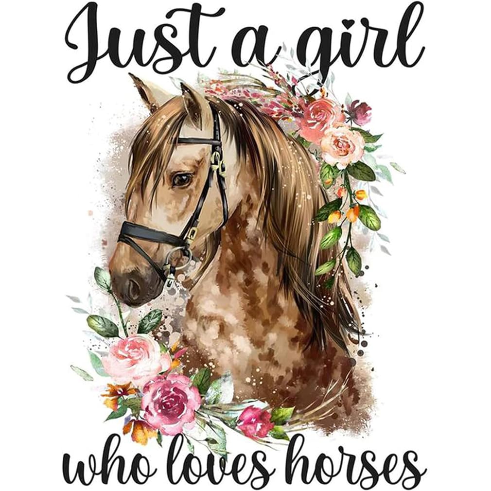 BOHADIY 5D Full Drill Diamond Painting Kit, Horse DIY Diamond Rhinestone Painting Kits for Adults and Children Embroidery Arts Craft Home Decor Colorful Horse Diamond Painting Kit 12 x 16 inch