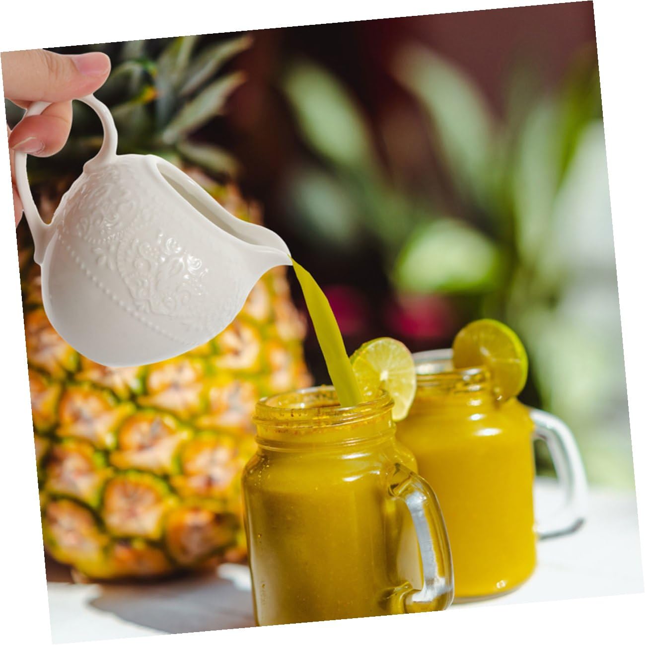 Azucarero con Tapa y Hervidor de Leche Cerámicos 2 Piezas Pequeños Color Claro para Café Hogar Restaurante Oficina Juego de Azúcar y Leche