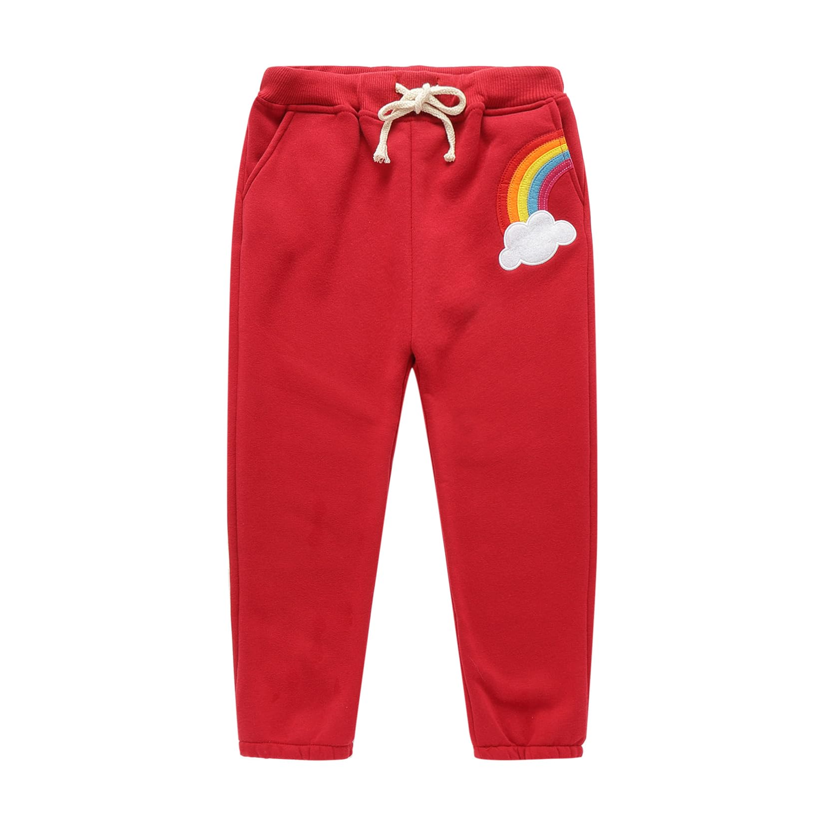 Mud Kingdom Kids Fleece Jogger Pants Winter Cute Bear