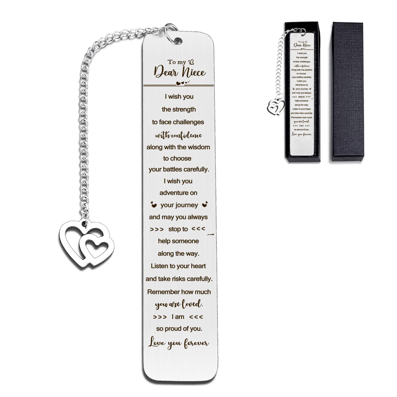 Niece Gifts from Auntie Bookmarks Niece Gift from Uncle Graduation Birthday Gifts Book Mark for Girls