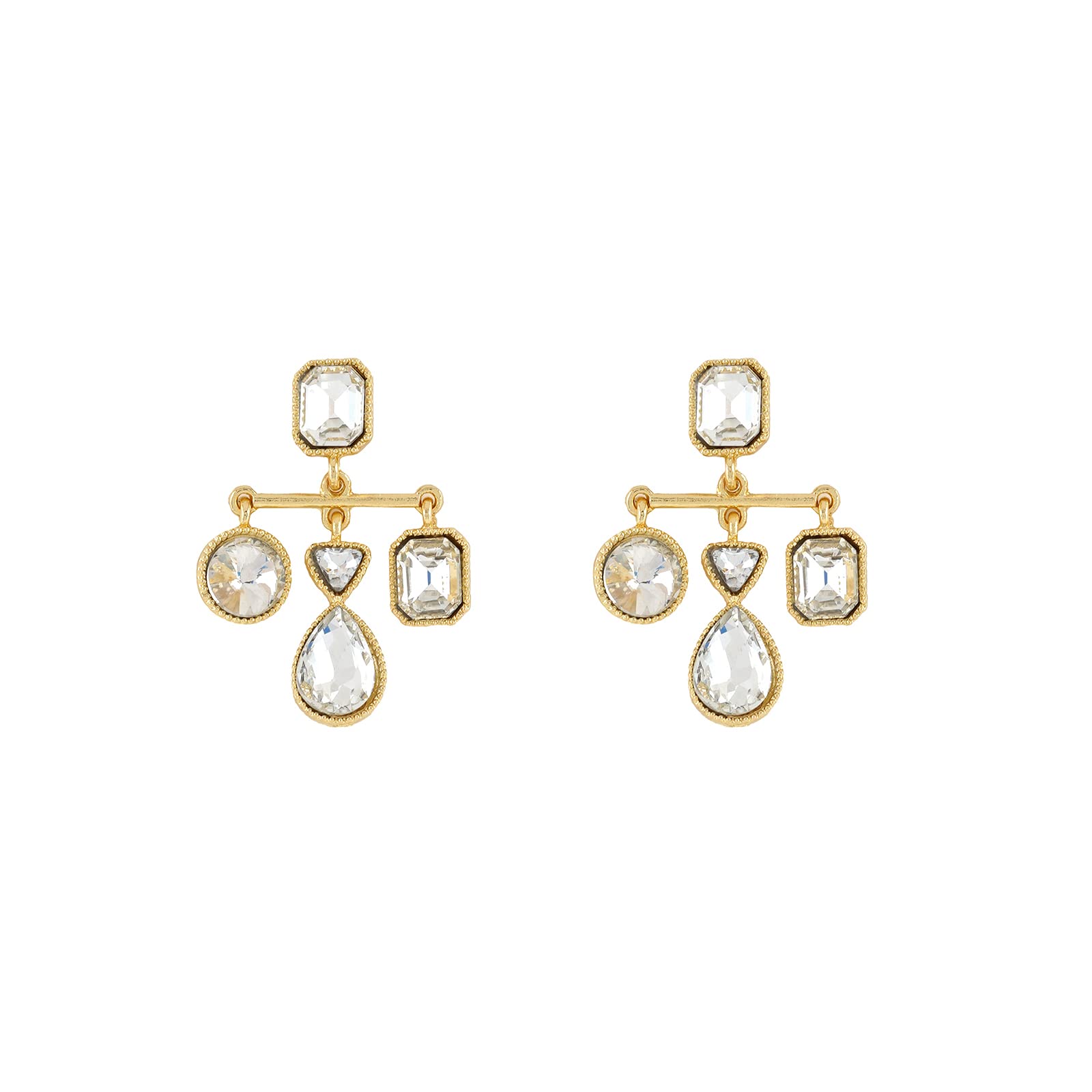 Joker & Witch Women Nadine Clear Gem Earrings (B0B7HS3ZYY) Amazon Price History, Amazon Price Tracker