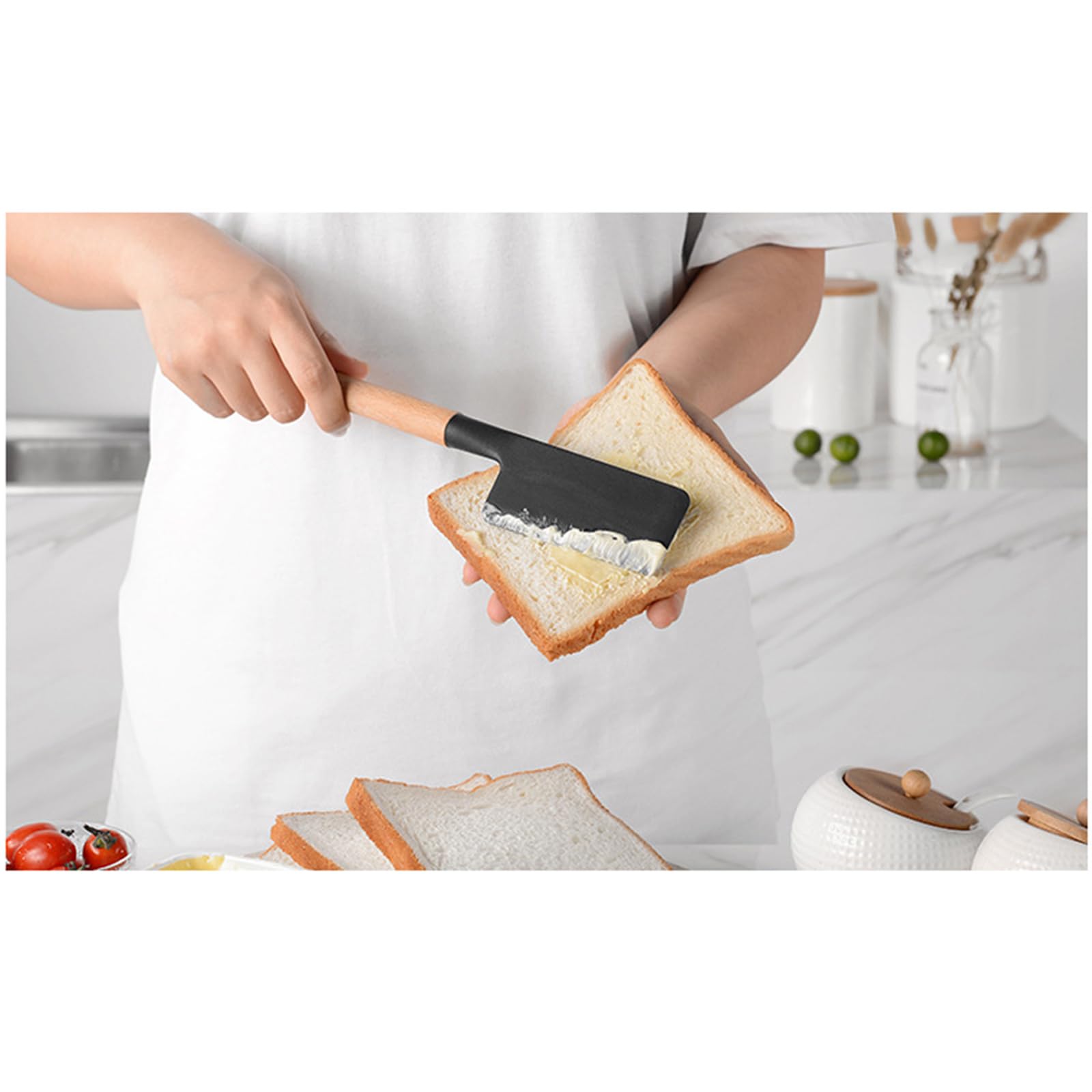 11 Stück Küchenhelfer Set, Silikon Küchenutensilien Set, Antihaft Hitzebeständiger Holzgriff Kochbesteck Mit Utensilienhalter, Silikonspatel Kochgeschirr Set, Spülmaschinengeeignet