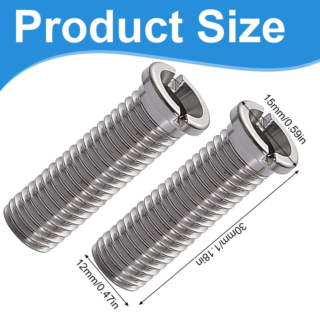3 Pezzi Set da Vite Cava Tappo Lavandino Cucina - Universale Filtro Lavello Addensare Acciaio Inox Viti Fissaggio Cestello Lavello per Tappo Ricambi Scarico per filtro in filettato Cucina(M12 x 30 mm)