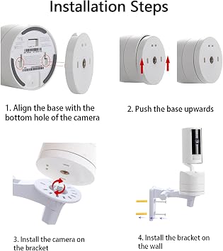 Wall Mount Only Compatible with Ring Pan-Tilt Indoor Cam (2024 Release)Not Compatible with Other Ring Camera Models,2 Pack Adjustable Angles Bracket, Replacement for The Fixed Original Stand