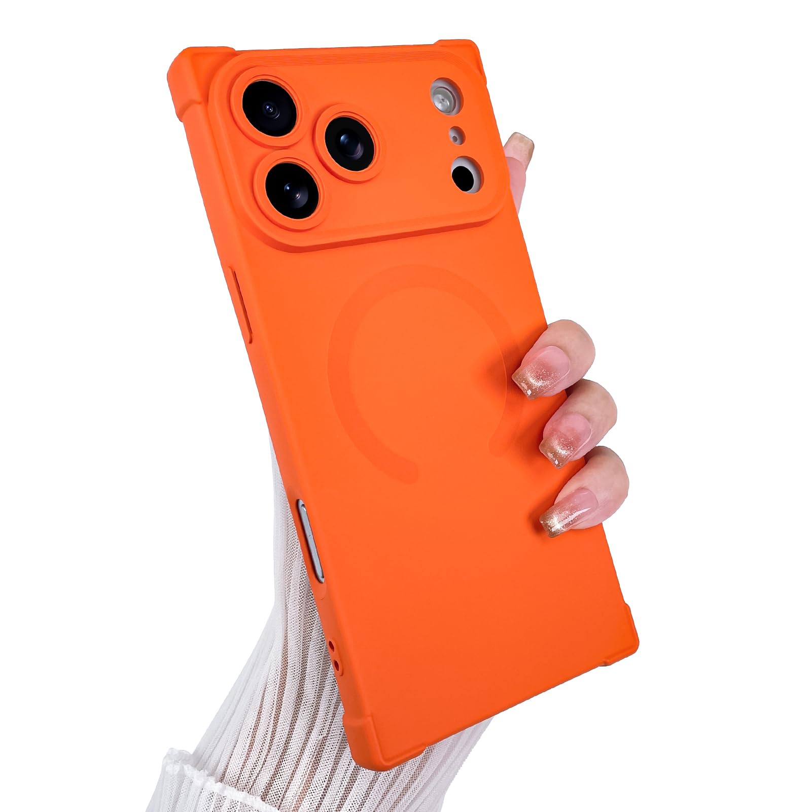 SAKUULO Funda magnética para iPhone 17 Pro, compatible con Magsafe, protección completa de la cámara, de silicona, a prueba de golpes, delgada, para mujeres y niñas, para iPhone 17 Pro de 6.3 pulgadas