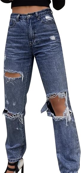 Bedruckte damenjeans Clearance