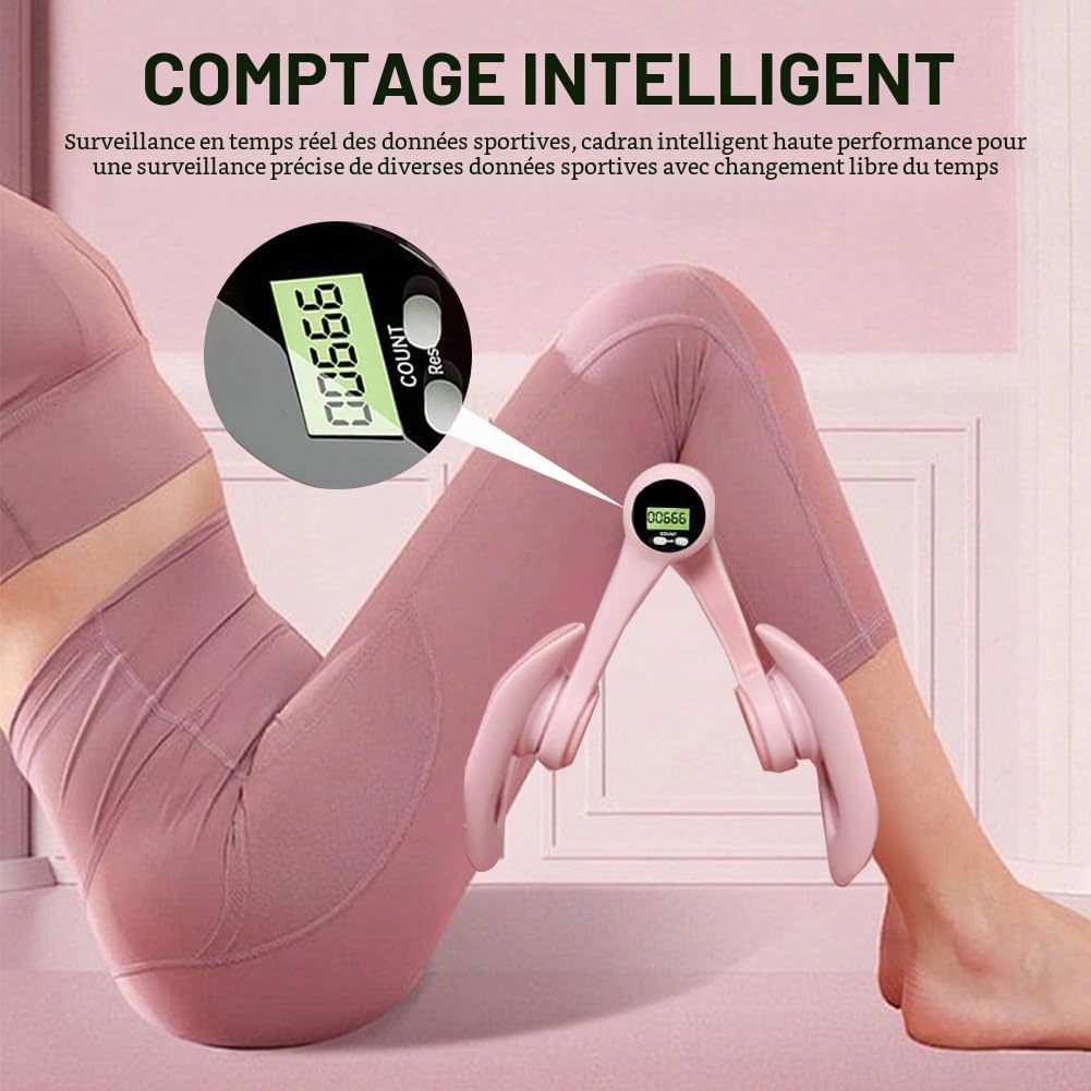 Appareil d'entraînement pour Les Cuisses, Appareil d'entraînement pour Le Plancher pelvien, Appareil de renforcement du Plancher pelvien avec Rotation à 360° et Compteur Intelligent