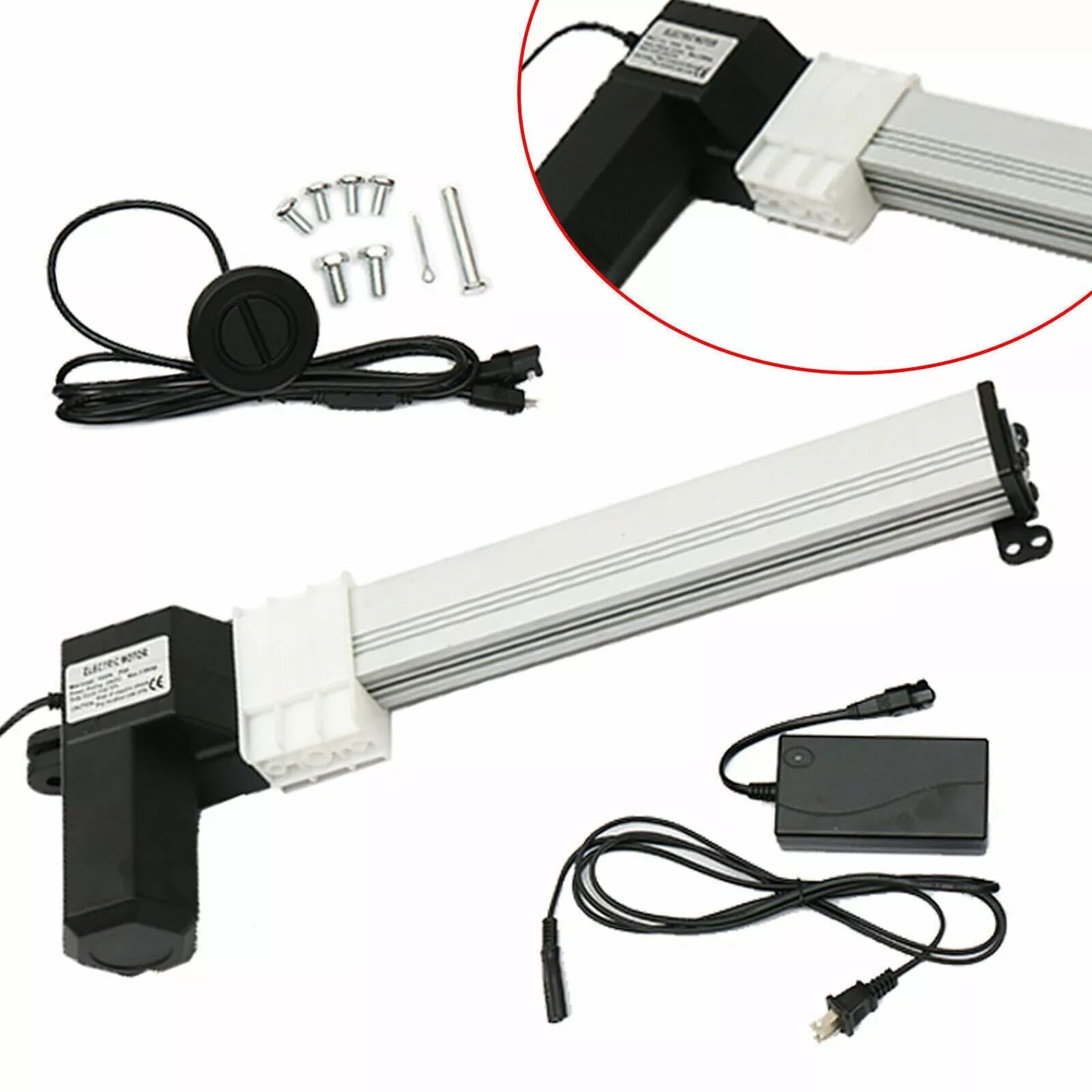 Azionamento lineare 24 V DC motore lineare Actuator 330 mm Hub motore elettrico, reclinabile motore di sollevamento per azionamento elettrico, meccanismo di sollevamento 6000 N, adatto con classe di