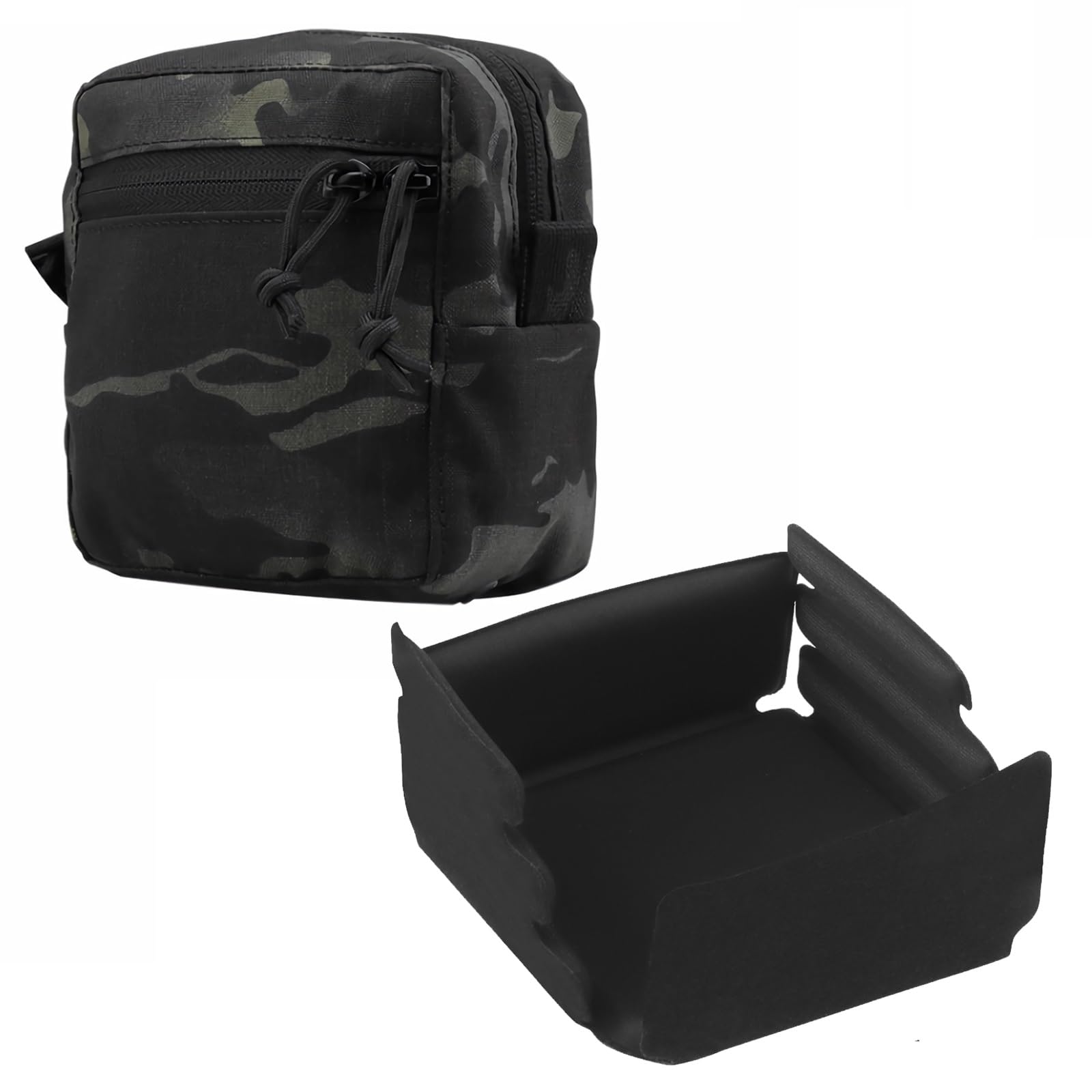 Taktyczne etui MOLLE 6 x 6 GP, 2-pak, odporne na wstrząsy pudełko ochronne z wyściełanymi wkładkami piankowymi, przechowywanie sprzętu Airsoft EDC do polowania na zewnątrz, Bcp, Jeden rozmiar
