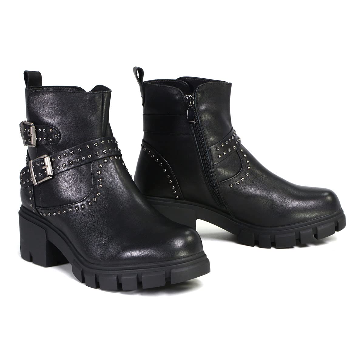 Milwaukee Leather Women's Siren Premium Black Studded Fashion Boots w/Side Zippers MBL9446-10