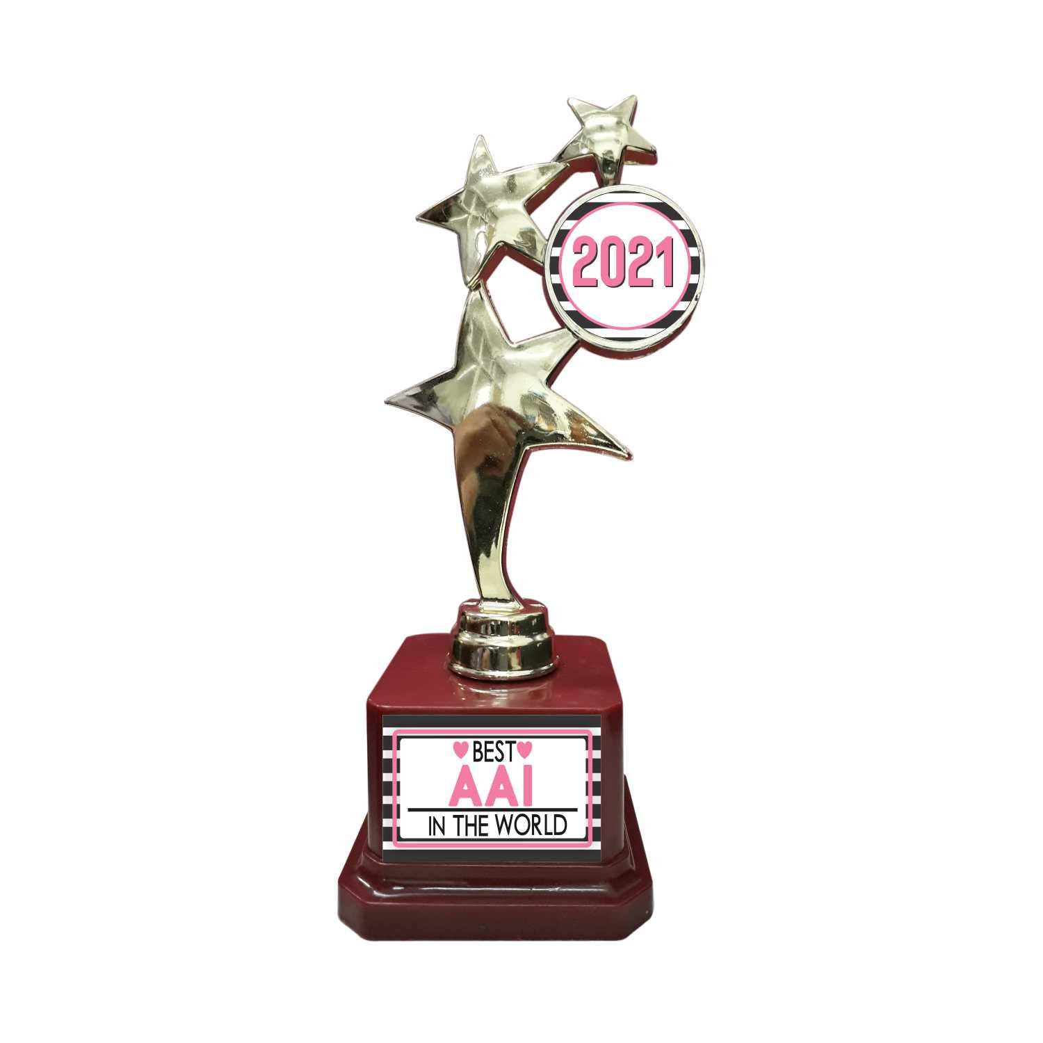 Yaya Cafe Best Mom in The World Mom Trophy 2021 Aai Marathi Golden Star for Mom (B07C3WV6SY) Amazon Price History, Amazon Price Tracker