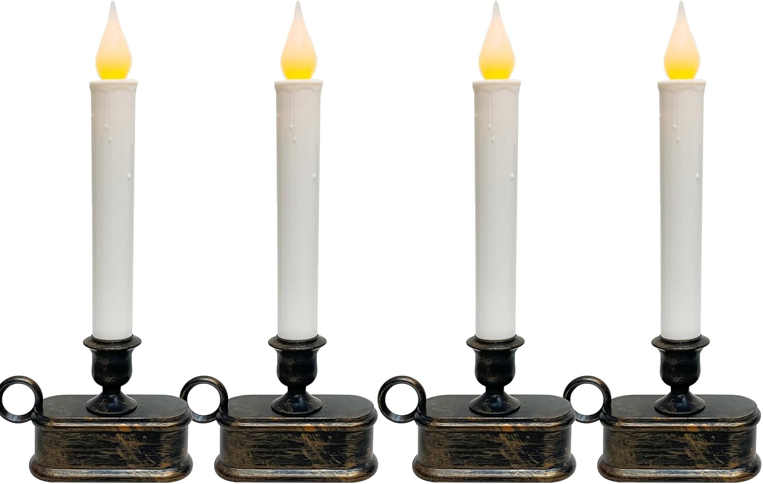 4 Pack Window Candles with Sensor Dusk to Dawn, Christmas