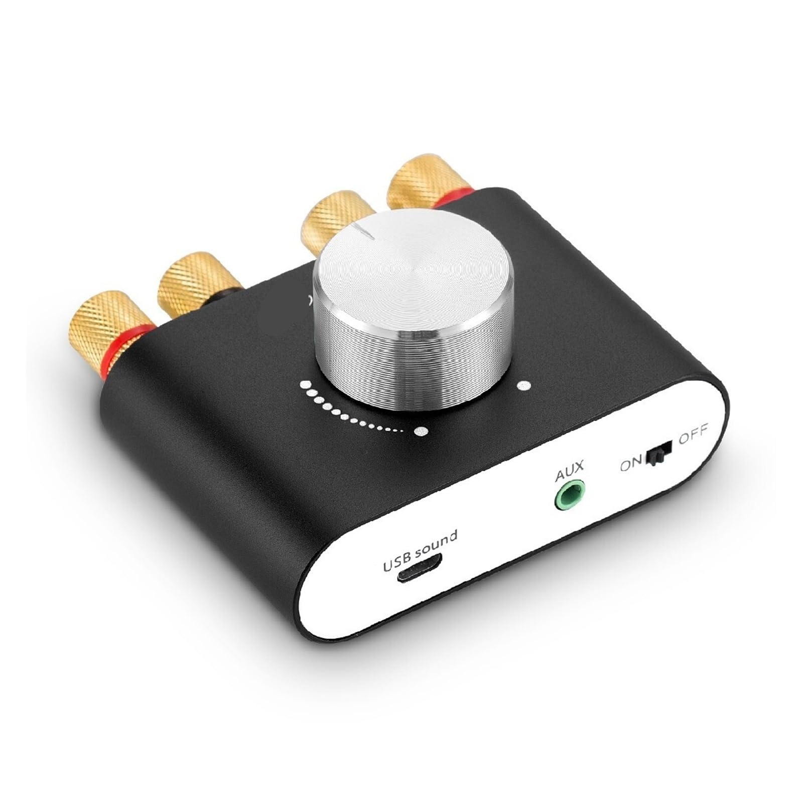 Mini Bluetooth 5.0 Digital Amplifier HiFi Stereo Receiver Power Amp Car Sound Amplifiers(Adapter)