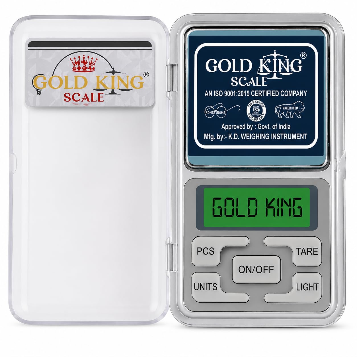 GOLD KING SCALE Mini Pocket Digital Weight Scale - Auto Calibration, 200g Capacity, Ideal for Jewellery, Gold & Silver Ornaments, Kitchen & Chemical Weighing (Silver)-image-22