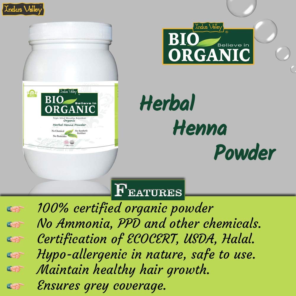 INDUS VALLEY Herbal Henna Powder Jar Pack - Set of 2 (500g*2=1000g) - Image 4 thumbnail