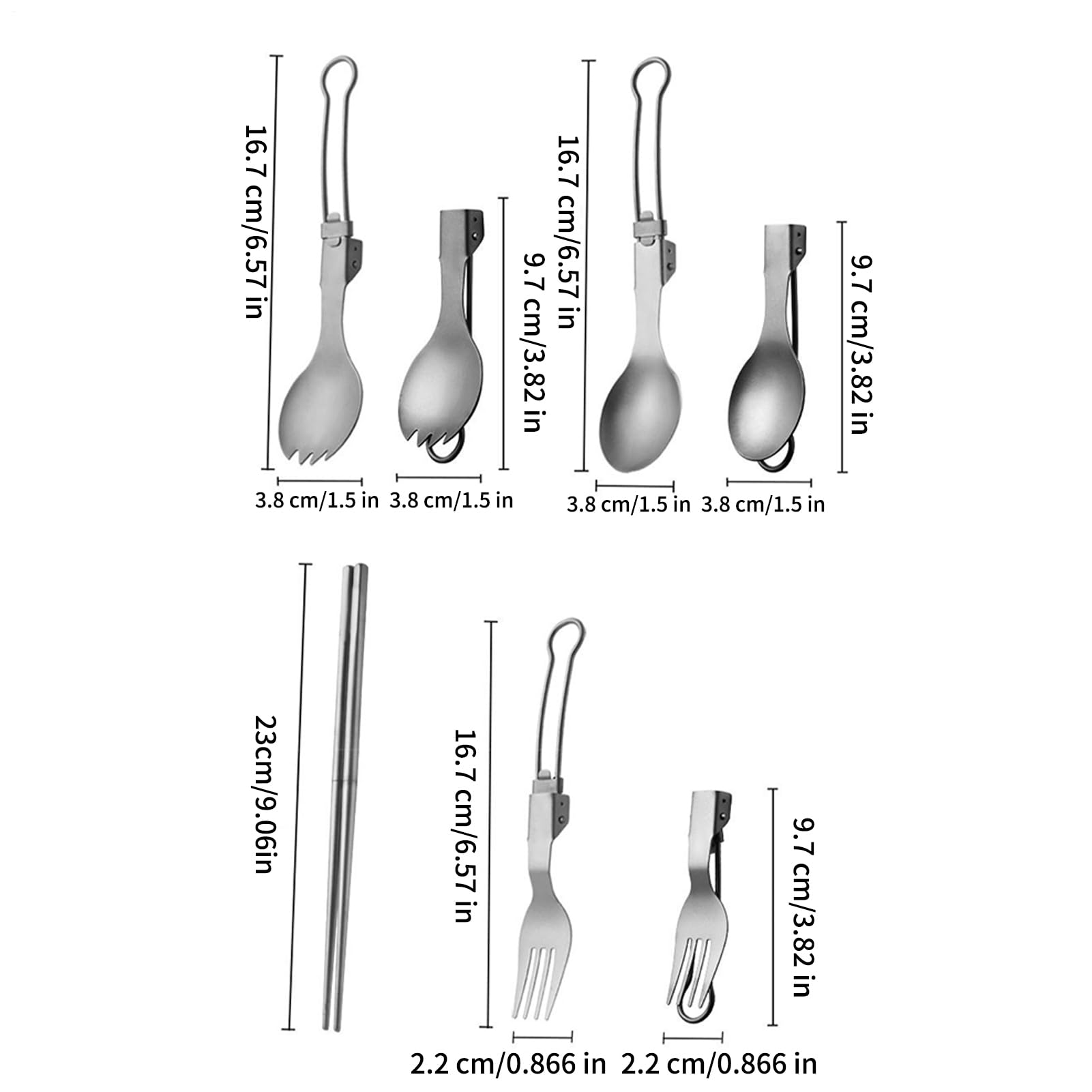 Tragbares Besteck Vierteiliges Titan Besteck Set