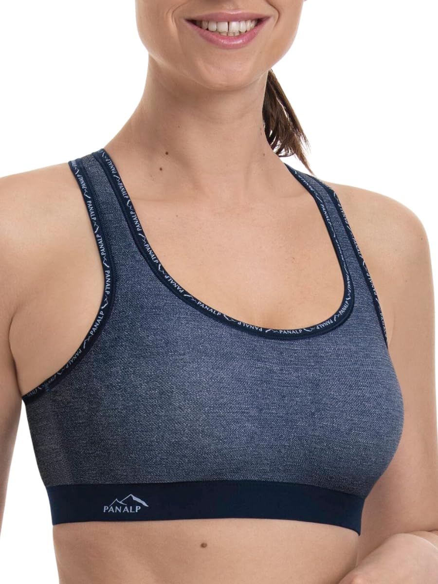 Anita - Pan Alp - damski biustonosz sportowy - Racerback, Jeans, 80D