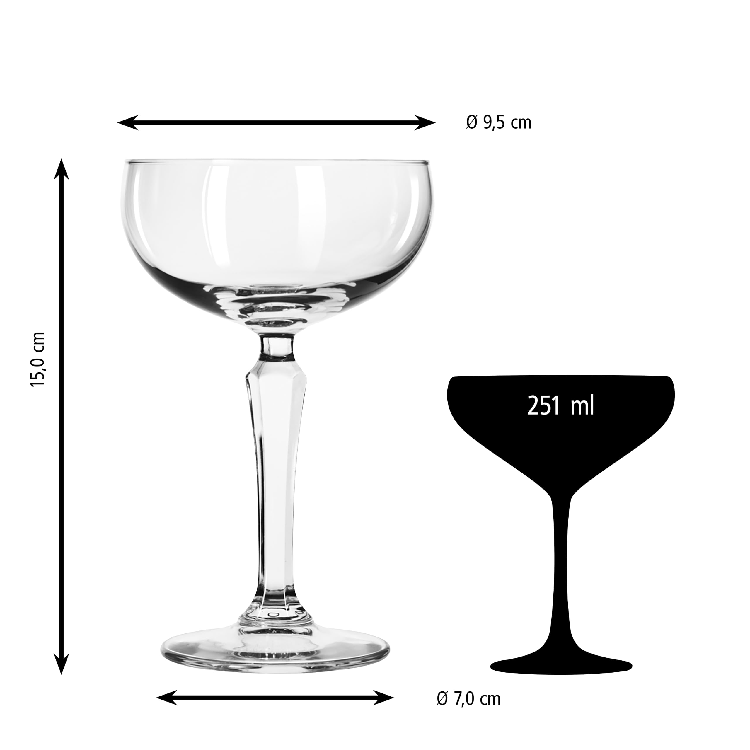 Libbey 70293 Copa «SPEAKEASY», 251 ml, juego de 12